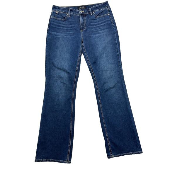 Talbots Denim - Talbots Curvy Bootcut‎ Womens Jeans Size 8 Dark Wash Mid Rise Denim Blue